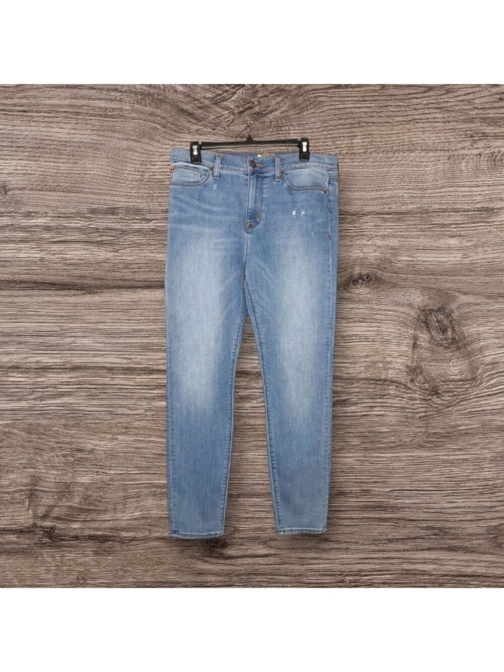 HUDSON Jeans Natalie Mid Rise Super Skinny Ankle Jeans Shadow Blue, Size 31 $189